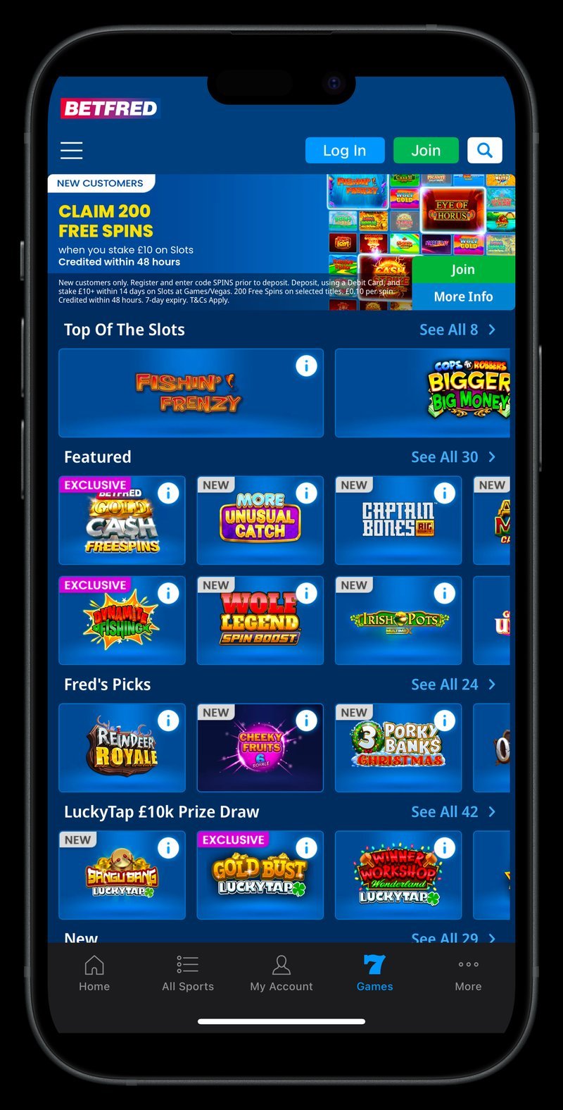 When I logged in, the first thing that hit me was the 50 free spins on my - overview